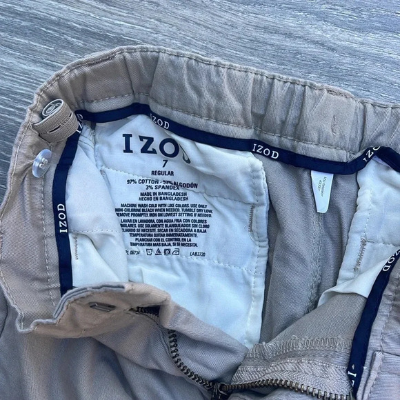 Izod Khaki Pants, Regular Fit, tan - Picture 3 of 5